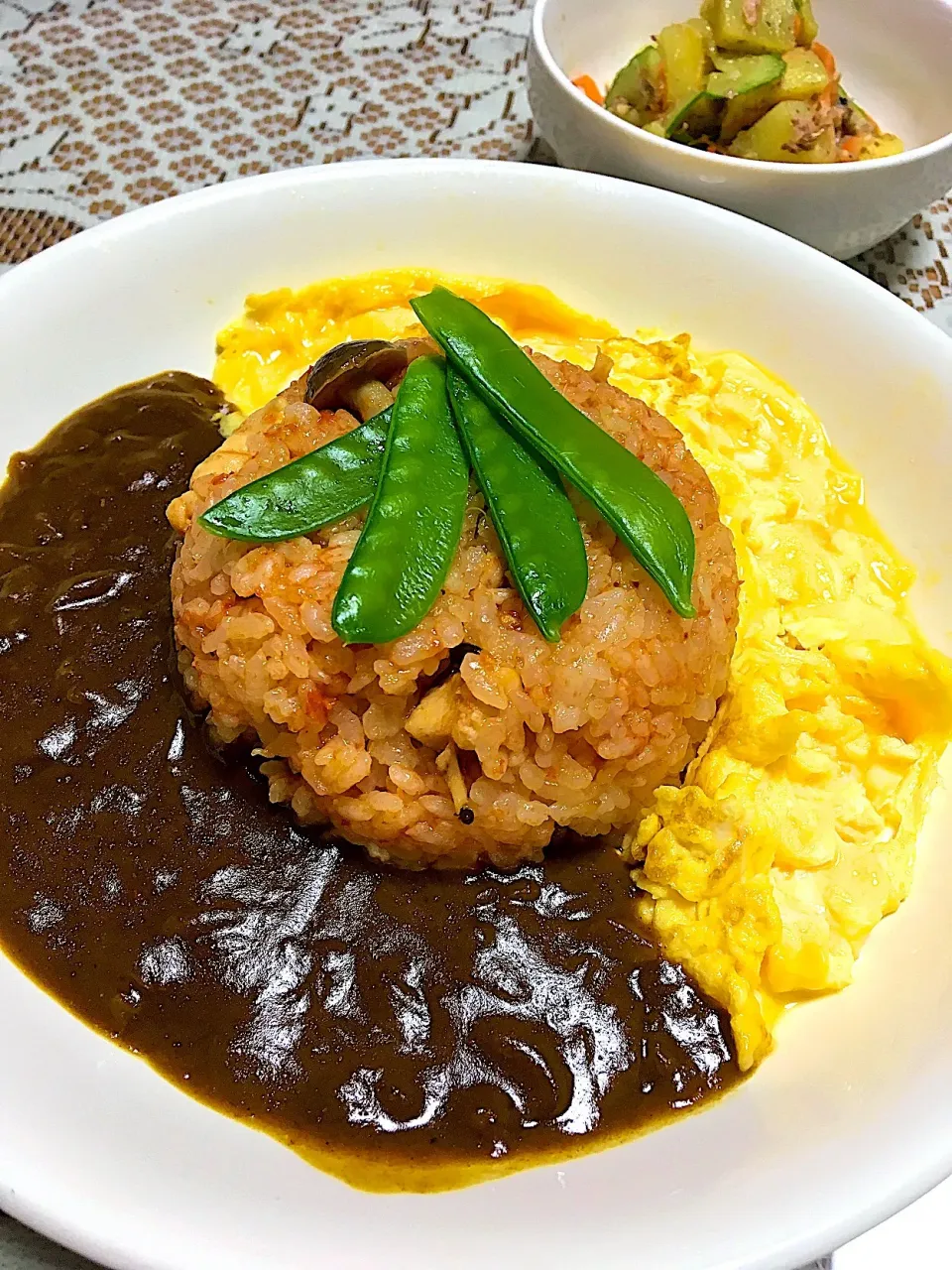 チキンライスオムカレー|ヨシヨシさん