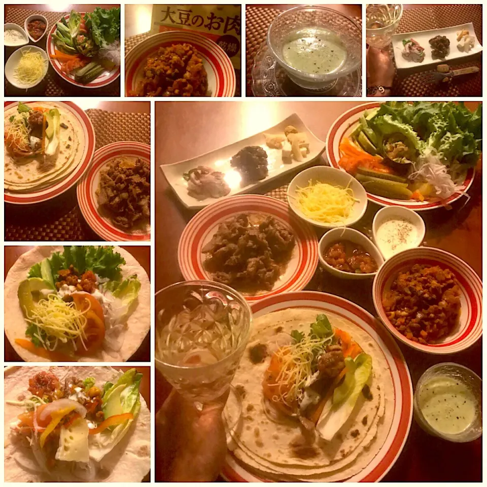 Today's Burritos Dinner🌿ﾀﾊﾟｽ･ﾜｶﾓｰﾚ･ｻﾙｻ･ｿﾊﾟ ﾃﾞ ﾍﾟﾋﾟｰﾉ･ﾄﾙﾃｨｰｼﾞｬ･ﾁﾘｼﾝｶﾝ･ﾗﾑﾌｧﾌｨｰﾀdeﾌﾞﾘｰﾄ|🌈Ami🍻さん