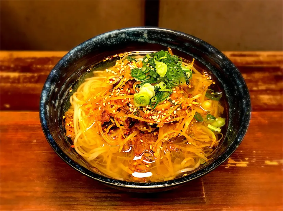 揚豚入り 辛味噌ねぎそうめん2|半田手延べそうめんの店 阿波や壱兆さん