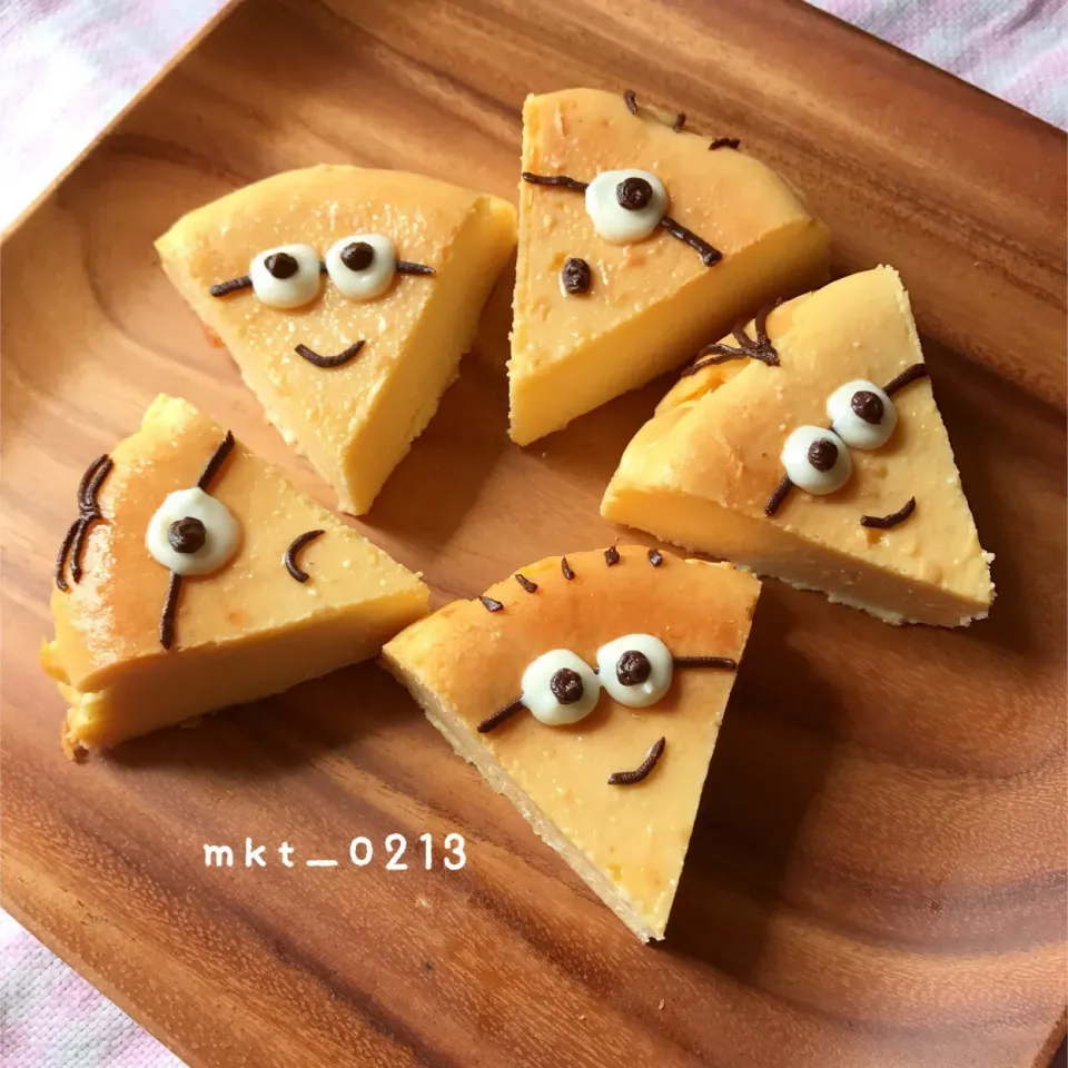 🧀ミニオンベイクドチーズケーキ🧀|🍒みぃ🍒さん