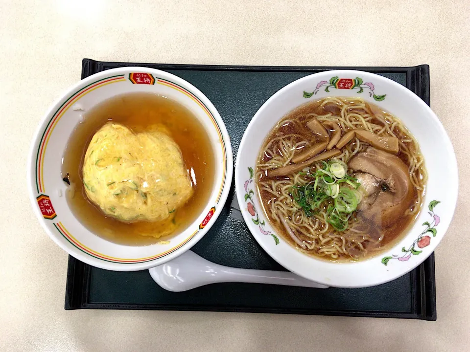 ラーメンセット(醤油ラーメン•天津飯)|ばーさんさん