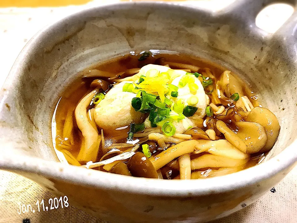 Snapdishの料理写真:ことり*ちゃんのレシピ✨豆腐と蓮根の茶巾蒸し* 　～きのこ餡掛け～ リピリピ～☆。.:＊・゜|みきおさん