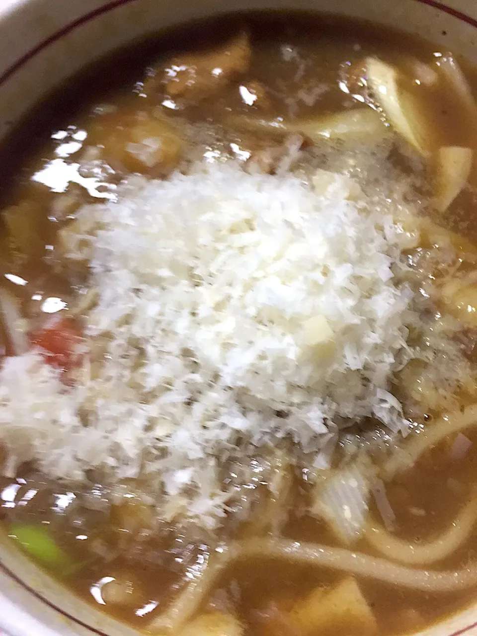 カレーうどんパルミジャーノのっけ|Junko Iimuraさん