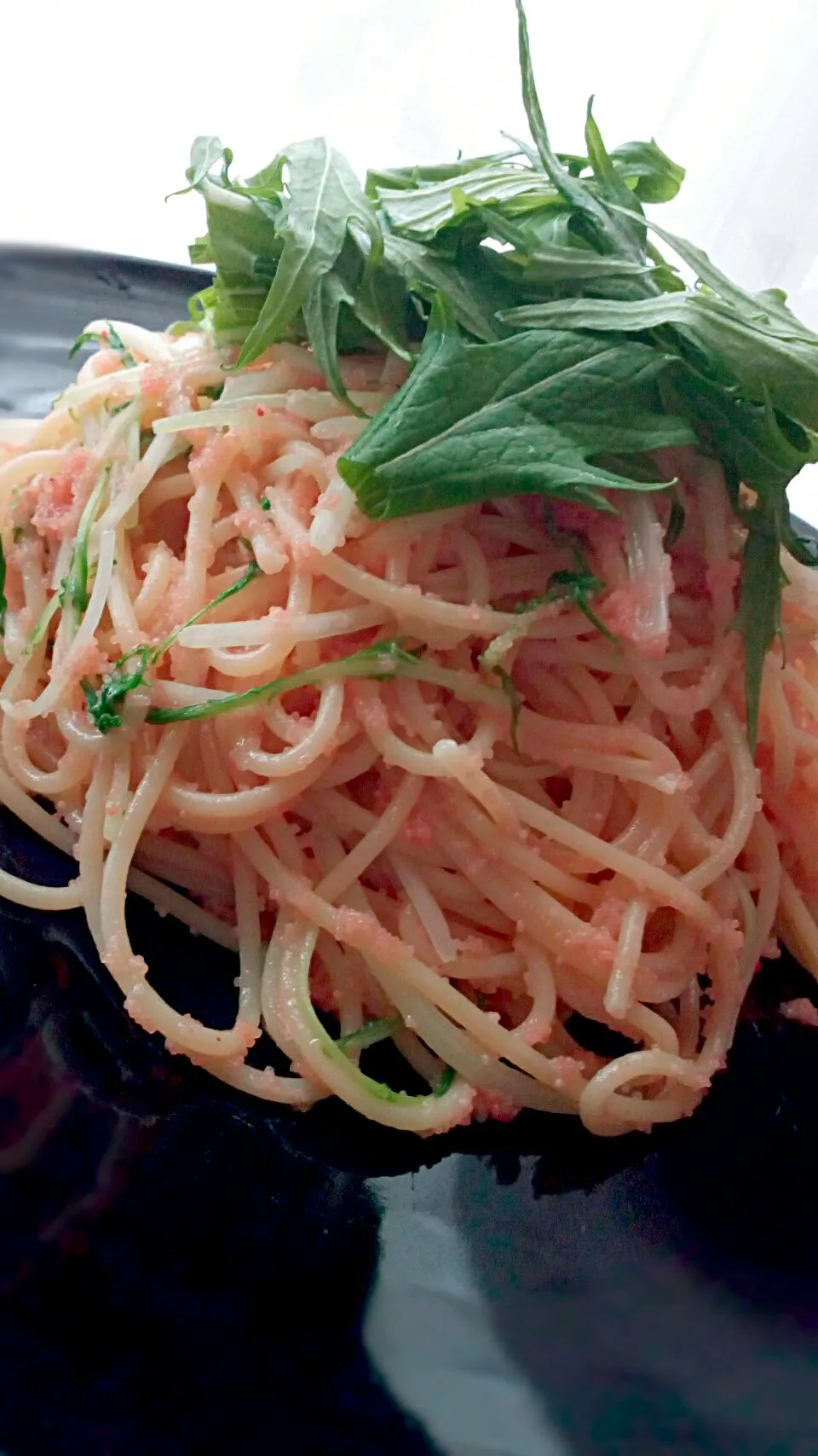 明太子と水菜のパスタ😋🍝✨🎶|アイさん