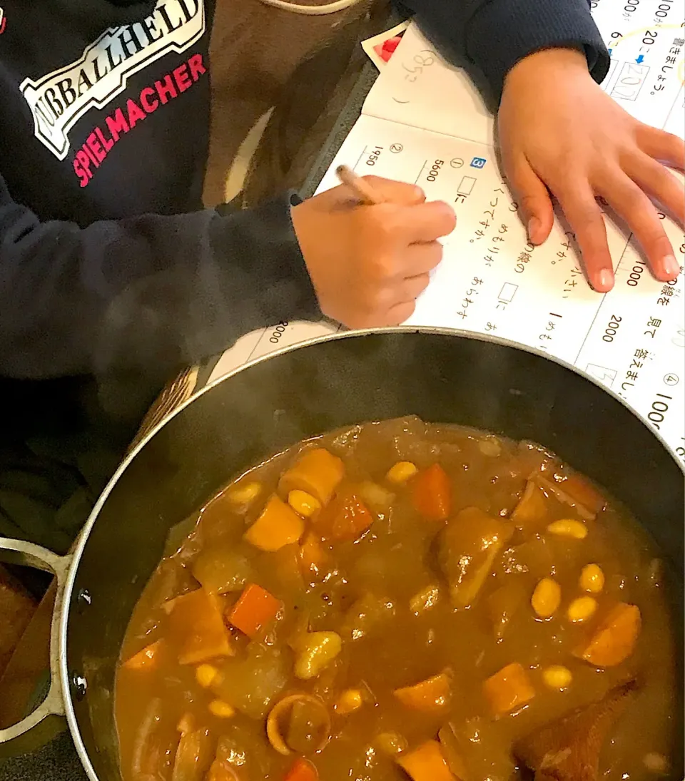 孫ちゃんカレーは
魚肉ソーセージと大豆入り|シュトママさん