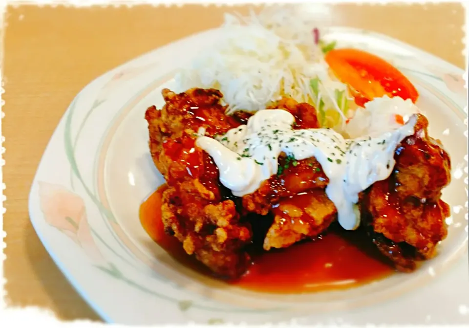 ほんじつのまかない・日替りA定食のチキン南蛮|のも💛さん