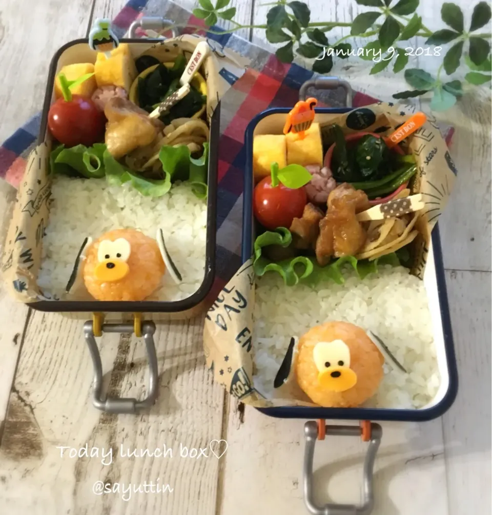 Snapdishの料理写真:ツムツムプルートのお弁当♪|sayu♡さん