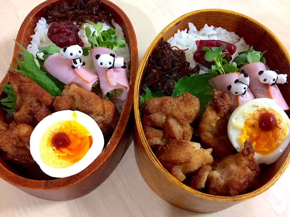 今日の男子弁当 2018年1/20
 #鳥の唐揚げ   #茹でタマゴ  #カイワレハム巻き|Booパパさん