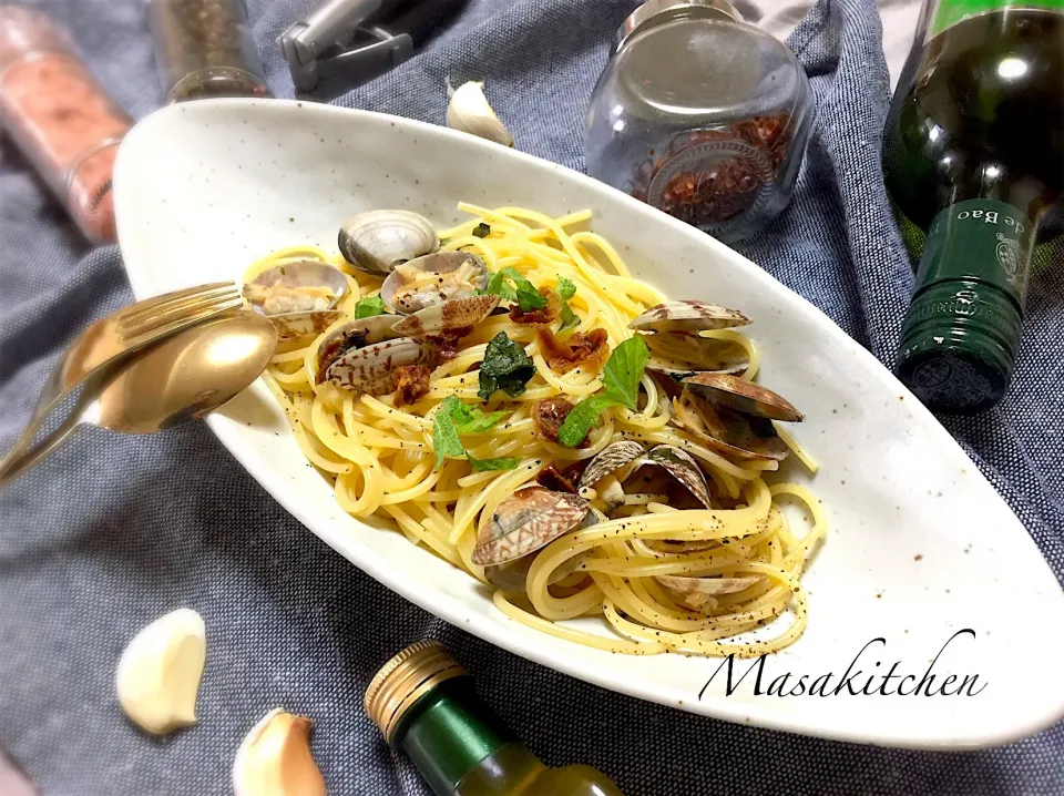 spaghetti alle vongole for lunch|Masakiさん