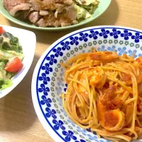 海老のトマトクリームパスタ🍝|yk328さん