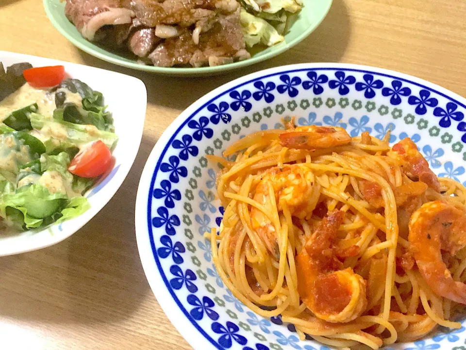 海老のトマトクリームパスタ🍝|yk328さん