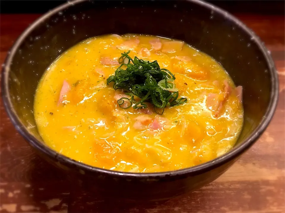 豆乳かぼちゃポタージュ温めん3|半田手延べそうめんの店 阿波や壱兆さん