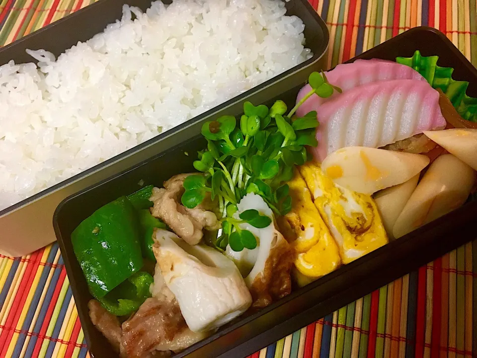 20180122🍱今日の旦那さん弁当🍱
 #旦那さん弁当  #豚こま炒め  #たまご焼き|akiyo22さん