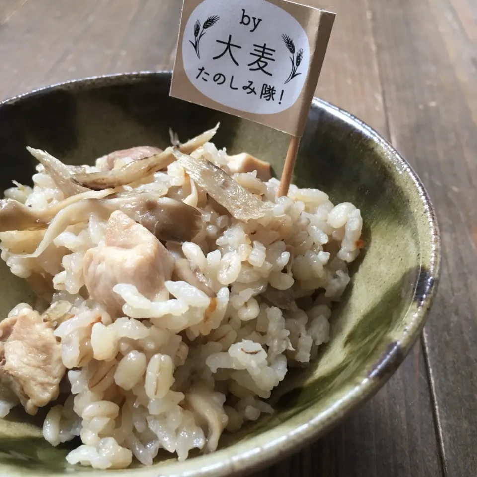 鶏牛蒡のもち麦入り炊き込みごはん🍚 #大麦たのしみ隊  #もち麦  #はくばく【Jan5;32】|七海さん