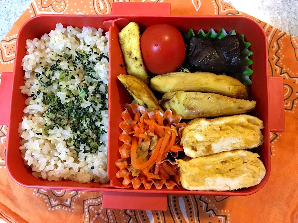 ♫1/23今日のお弁当♫〜鶏胸肉のマヨ焼き、なすの味噌炒め、人参しりしり、だし巻き卵、トマト〜|Satokoさん