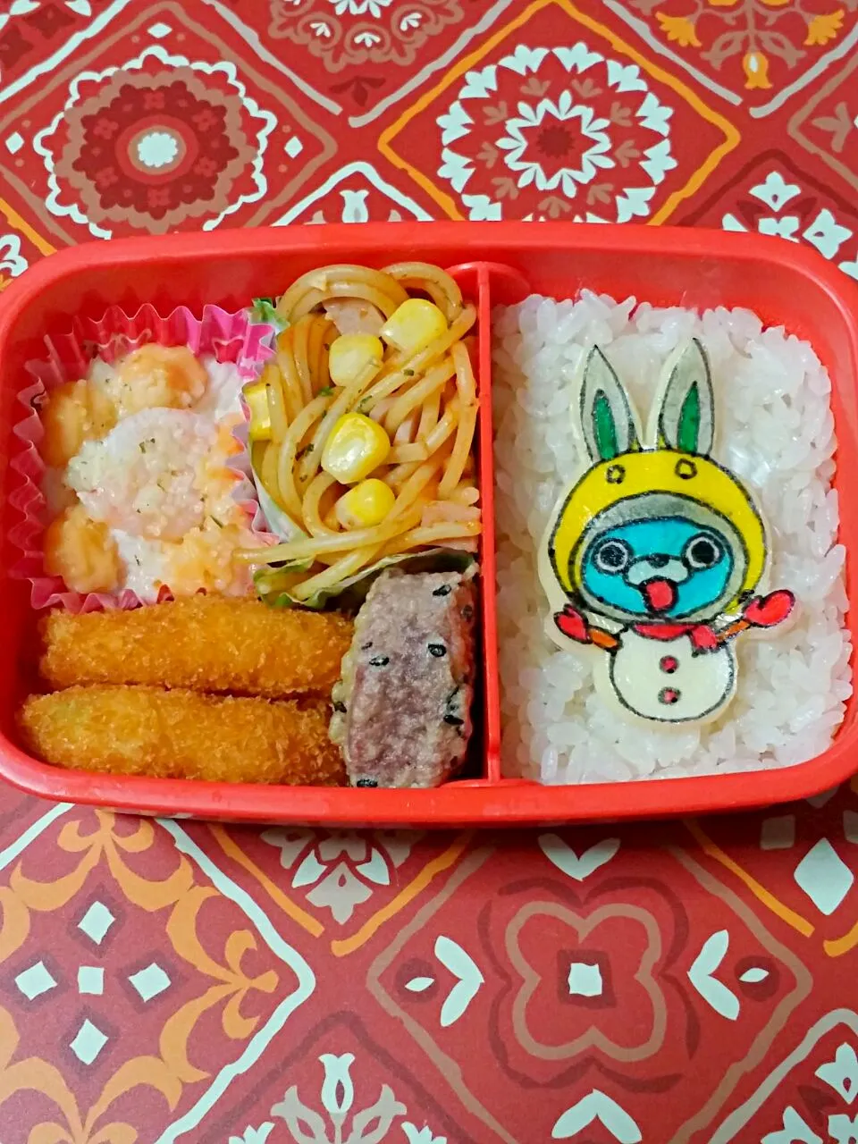 🐰USAピョンだるま⛄弁当🎵|どんよりーなさん