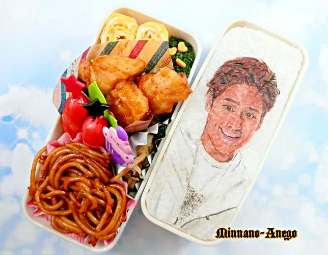 ジャニーズWEST『桐山照史』弁当
 #オブラートアート
 #オブアート
 #似顔絵弁当|みんなのあねごさん