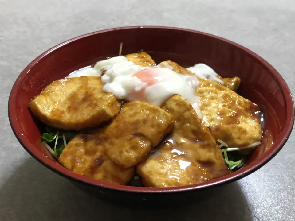 豆腐の照り焼き丼|Single cookさん