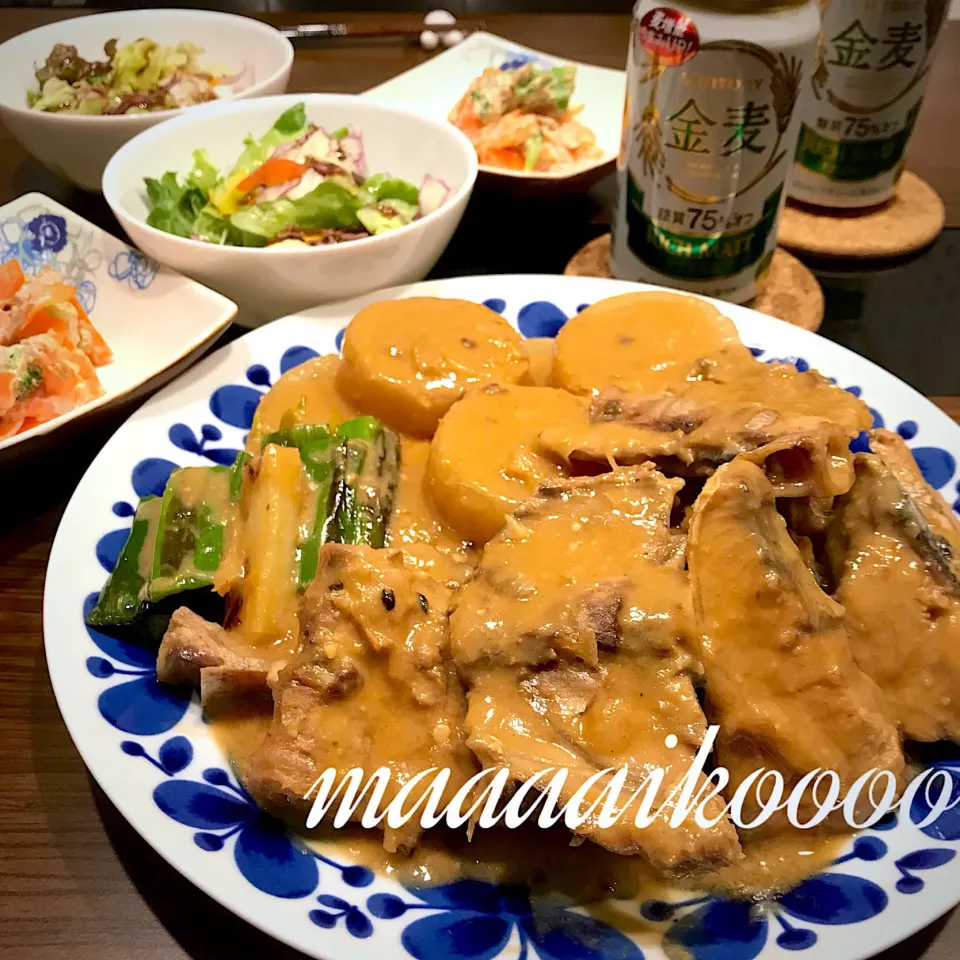 マイコの料理 鯖の味噌煮⭐️を鰤あら大根で😋|マイコさん