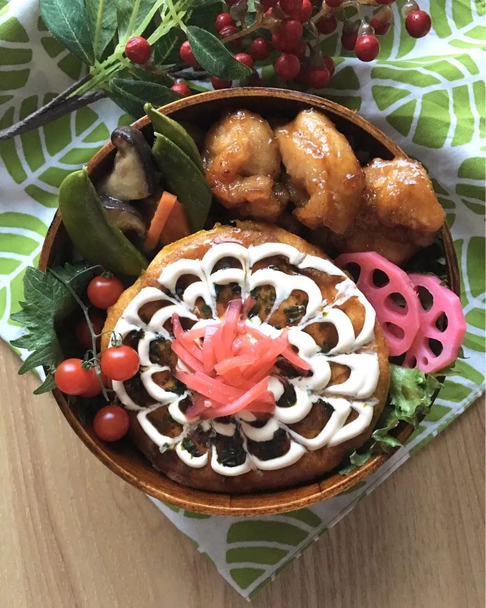 オム焼きそば弁当 #オム焼きそば#鳥モモ肉の照り焼き#スナップえんどうとエリンギのペペロンチーノ風|♡Shïmákö♡さん