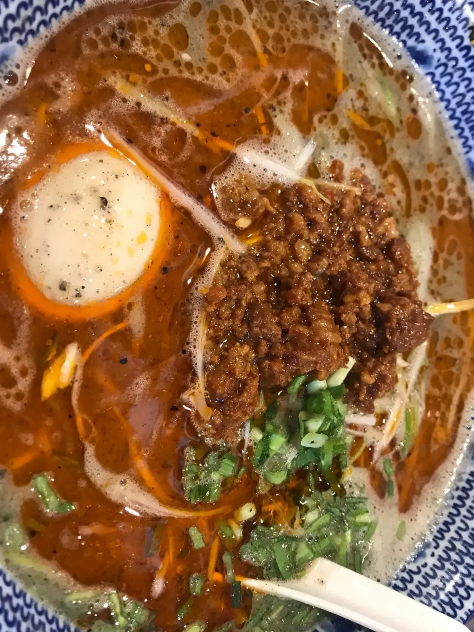 秋田市内は、-5度だ！やっぱりラーメンでっしょ！錦本店！黒胡麻担々麺&味玉トッピング！

#黒胡麻担々麺#ラーメン#錦本店#味玉|お家でbar!さん