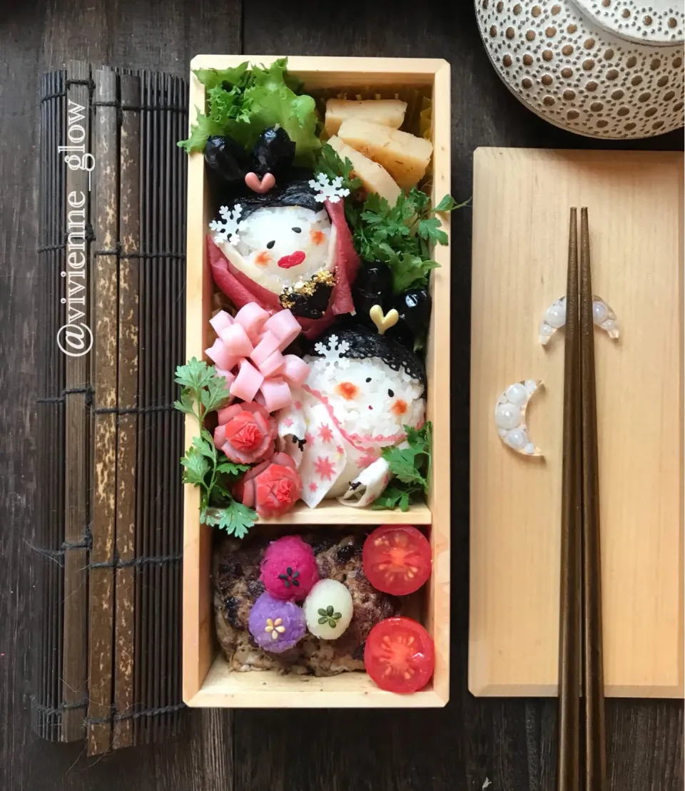 Snapdishの料理写真:冬の 乙姫 織姫 弁当|vivienne_glowさん