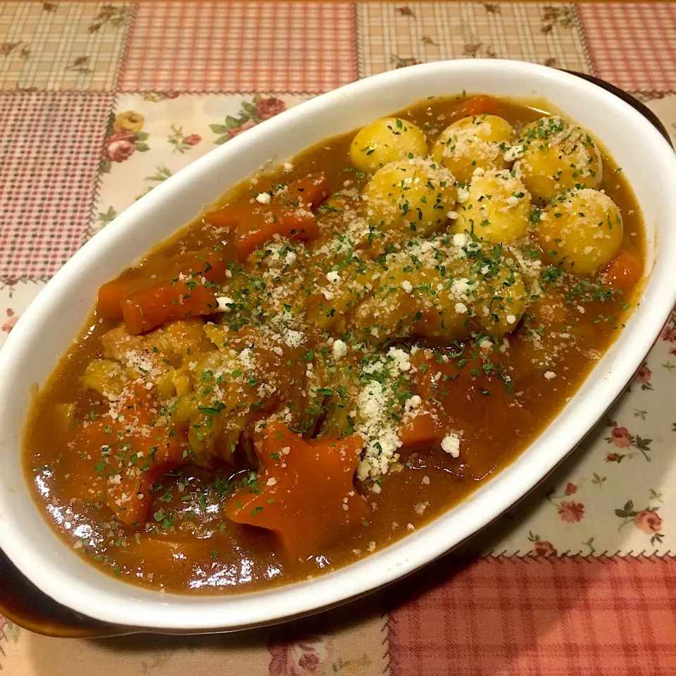 Snapdishの料理写真:豚バラ肉と白菜のくるくる巻カレー🍛|＊ゆみしぼり＊さん