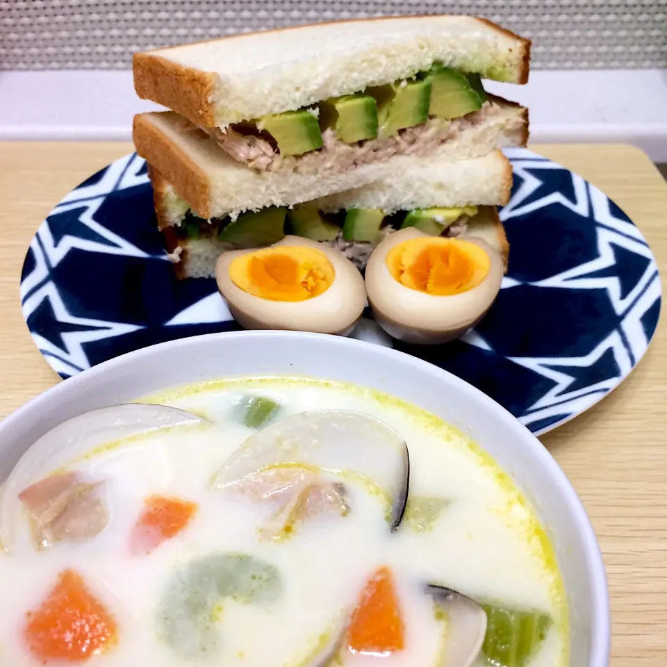 Sandwich & Soup Dinner 🥑🐟🐚|Doris Wong 🐰さん