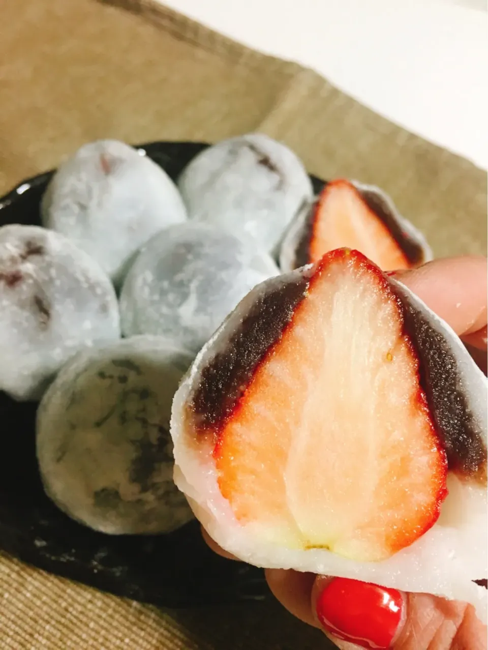 Snapdishの料理写真:🍓手作りいちご大福🍓|Nozomiさん