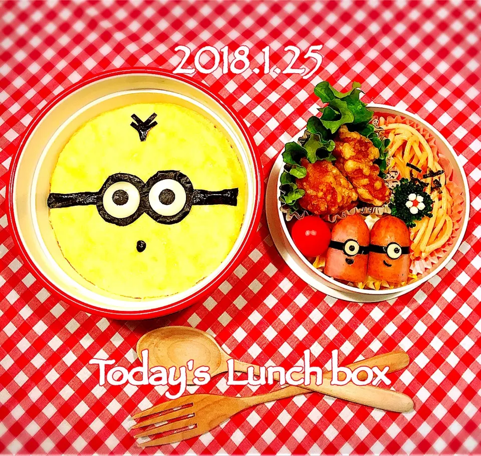 本日のOL弁🍱😋
今日は、ミニオン（⦿⦿）☝️|あさちゃん☆さん