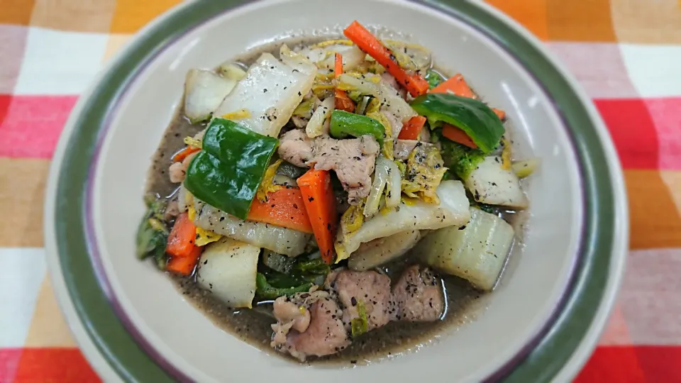 白菜と鶏肉のごまみそ炒め|よっしー(=^ェ^=)さん