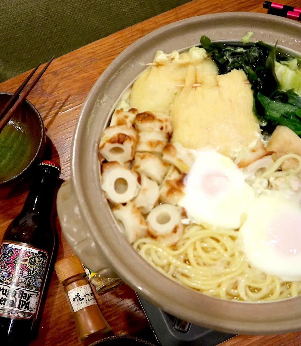 寒すぎるー❄️鍋焼きラーメンであったまろう！|なかじー。さん