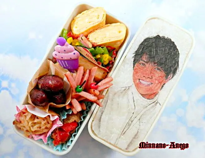 ジャニーズWEST『重岡大毅』弁当
 #オブラートアート
 #オブアート
 #似顔絵弁当|みんなのあねごさん