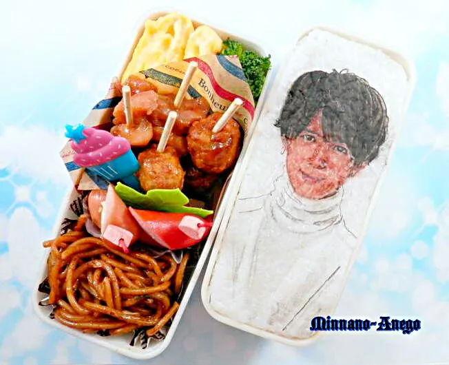 ジャニーズWEST『藤井流星』弁当
 #オブラートアート
 #オブアート
 #似顔絵弁当|みんなのあねごさん