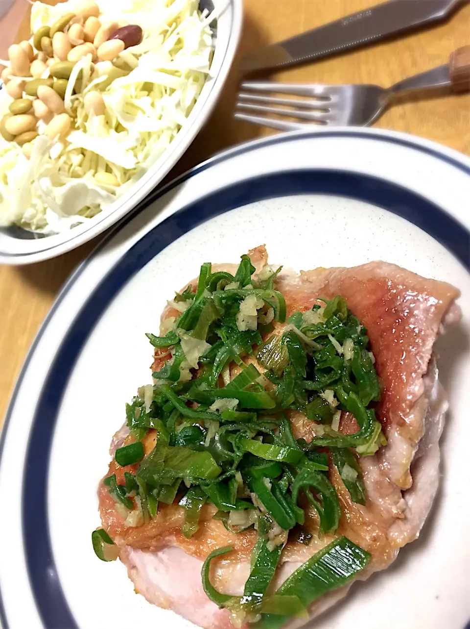 鶏肉のパリパリ焼きネギソース☆|あやさん