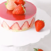 苺レアチーズケーキ