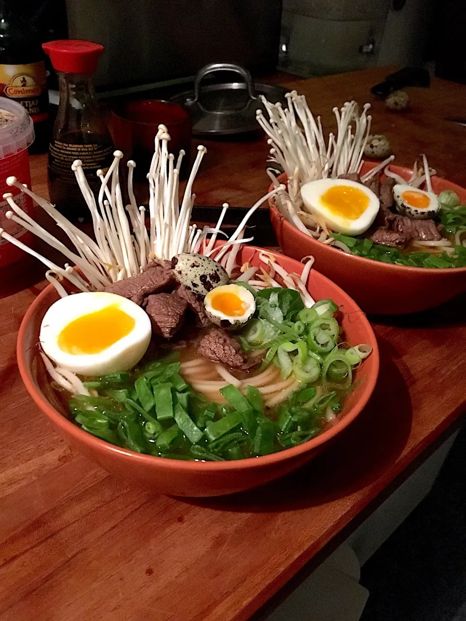 Ramen with homemade chickenstock, beef and quale egg|J.Lukaszczykさん