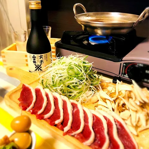 「実楽山田錦 300ml特別純米酒」を使ってみたSnapdishの料理・レシピ写真:鴨しゃぶ！