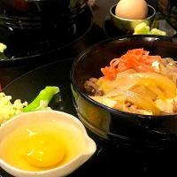 牛丼と「とくたま」たまご