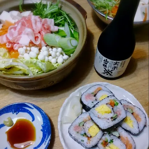 「実楽山田錦 300ml特別純米酒」を使ってみたSnapdishの料理・レシピ写真:寄せ鍋❁