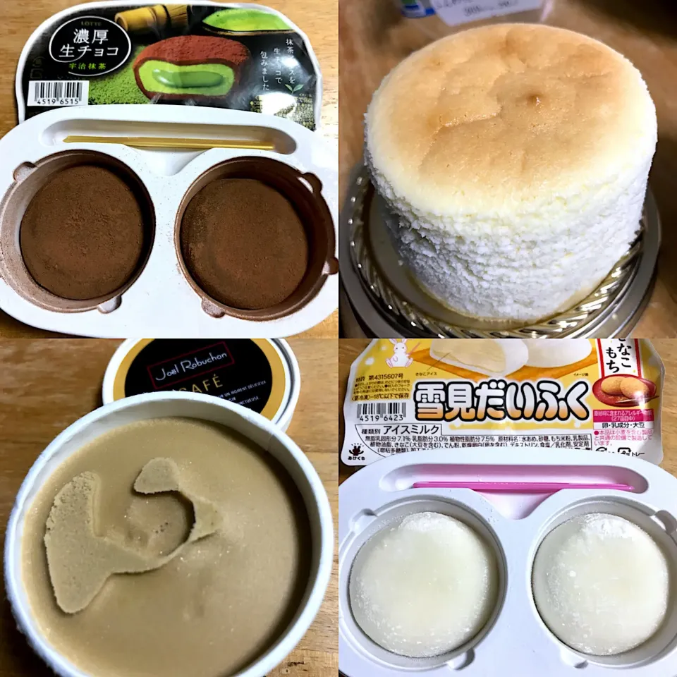 抹茶アイス🍨
雪見だいふく きなこ
チーズスフレ🧀
アイスカフェ🍨|るみおんさん