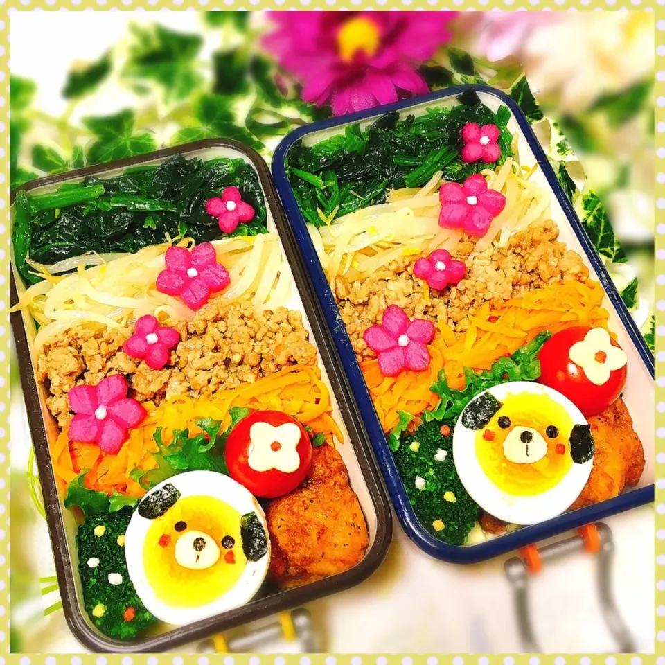 娘ちゃん達のお弁当♡(❊´︶`❊)｡۞·:|ぴょんちゃんさん