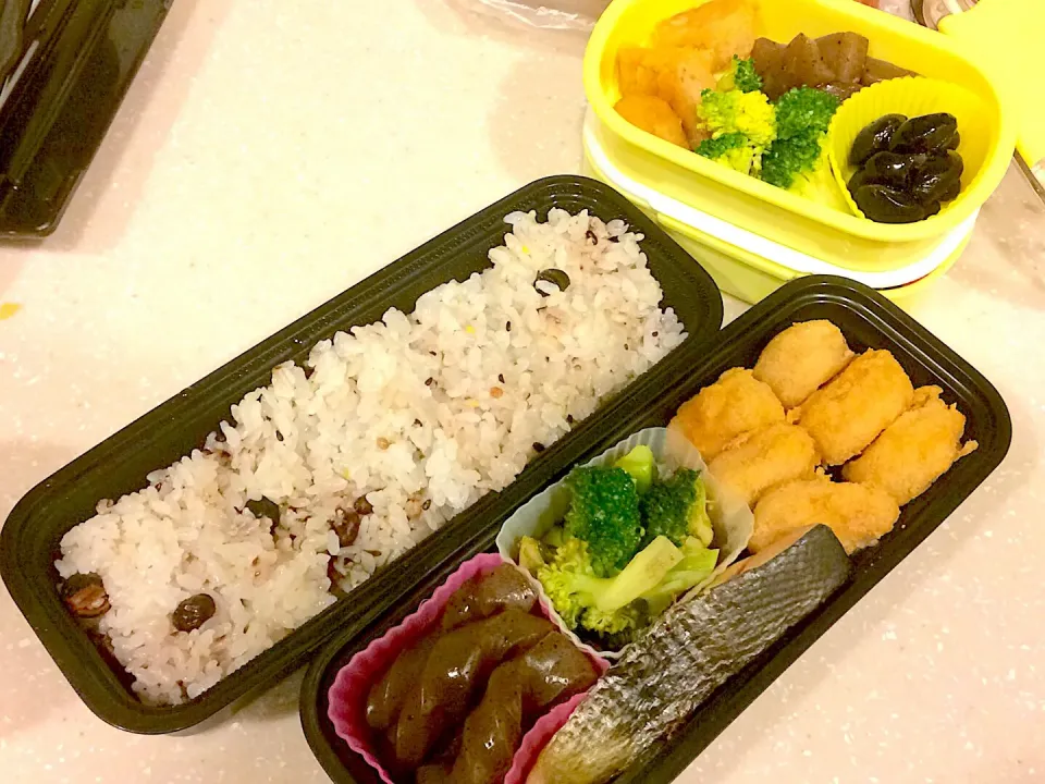 Snapdishの料理写真:旦那弁当🍱とママと息子弁当|すがかえさん