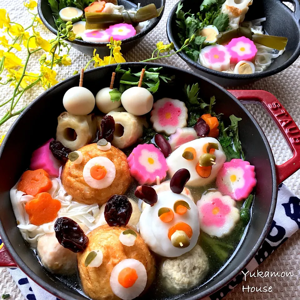 おでん
はんぺん、魚河岸揚げを、動物にしてみました
おから麺入りで、ちょっとだけ
糖質カット！|ゆかモンさん