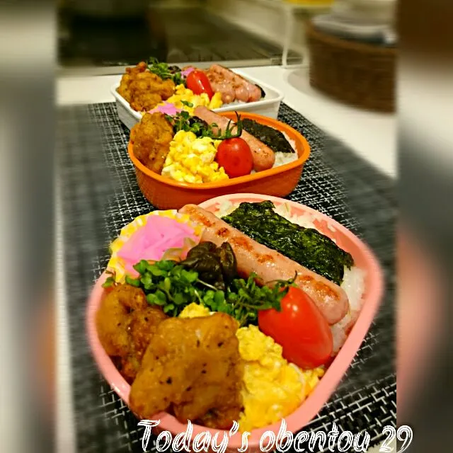 #我が家の働く男弁当
月曜日‥パパ&長男&次男                   お弁当😋🍴♬*|kimi=kimi🌼Kitchenさん