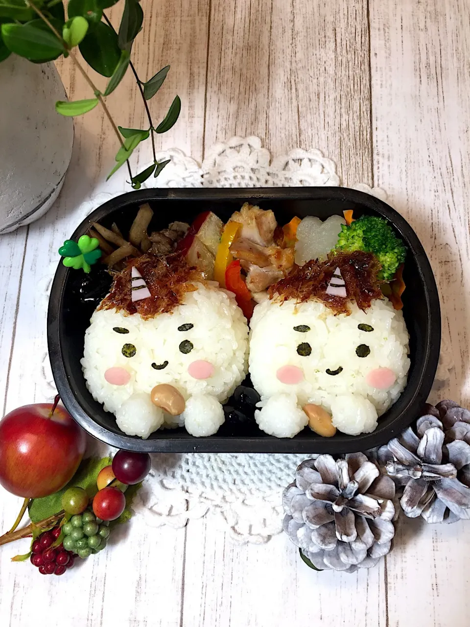 Snapdishの料理写真:双子鬼のお弁当☆|makoryuneさん