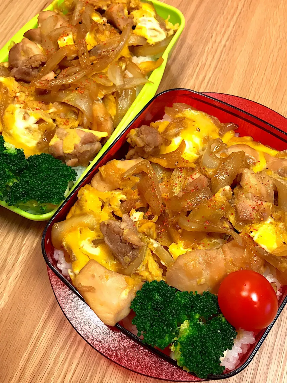 2018.1.29 中2＆高2男子 親子丼弁当〜😋
 #高2弁当  #中2弁当  #親子丼弁当|mari-pさん