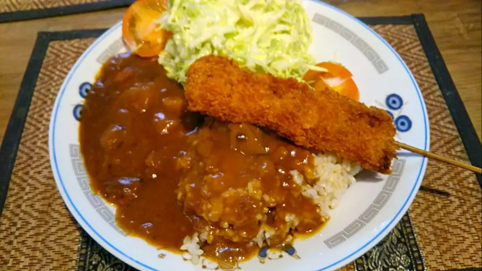 串カツカレー|まぐろさん