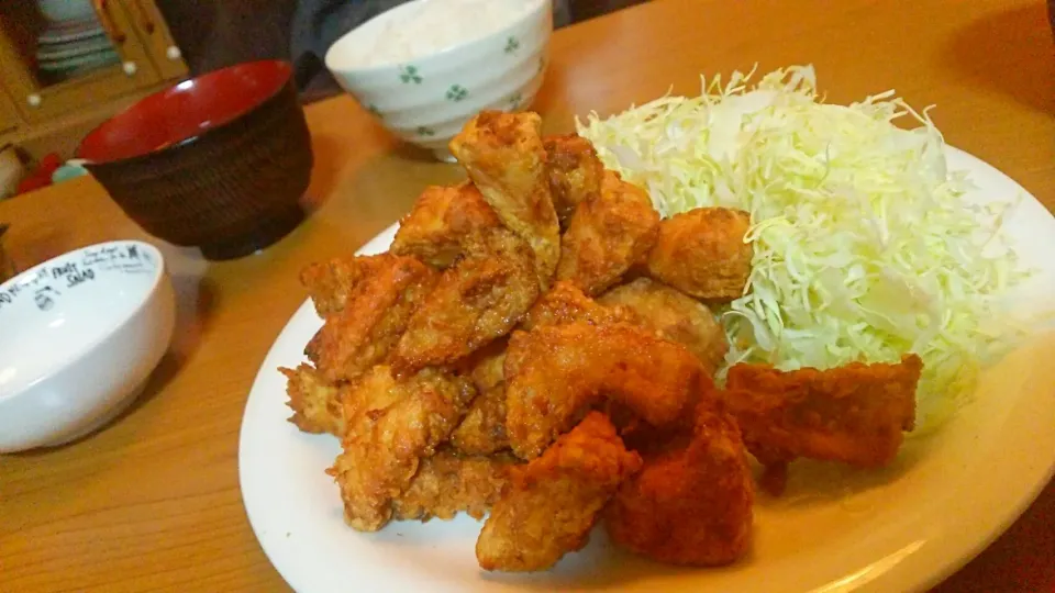 Snapdishの料理写真:鶏むね肉の唐揚げ♪|Emiko Kikuchiさん