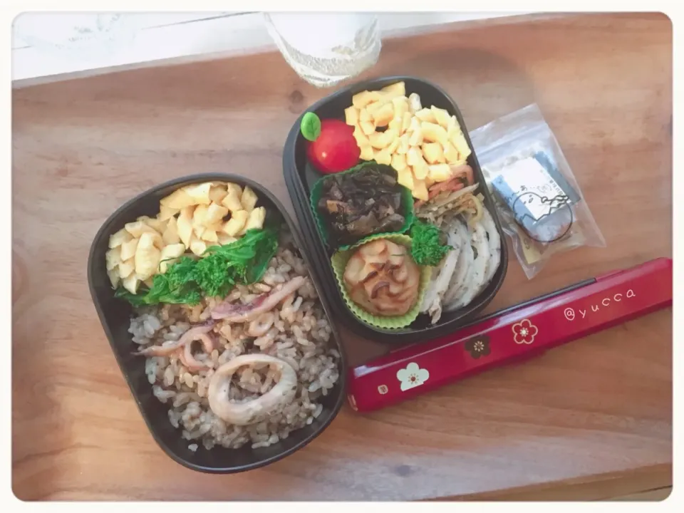 JK弁当🌷2018.1..30(Tue.)
今日は、あゆ🥇さんのイカ飯風♪|yucca@さん